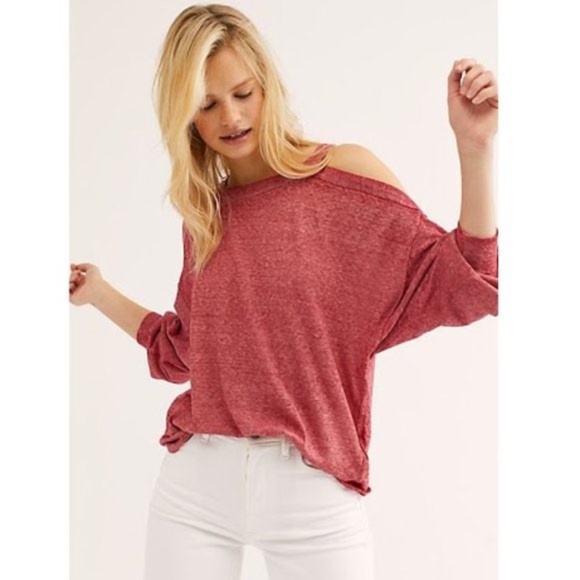 Free People Tops - Free People Chill Out Cold Shoulder Pullover Top